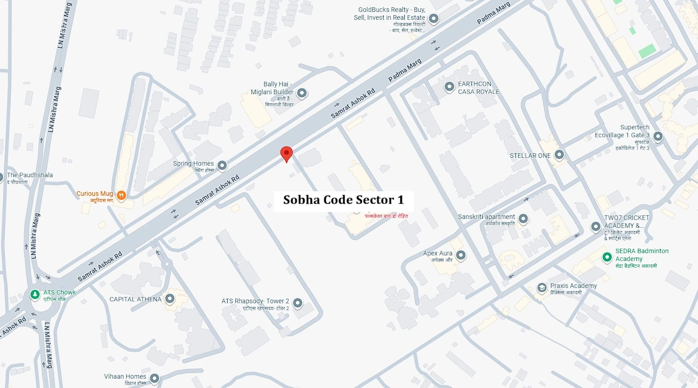 Sobha Rivana Location Map