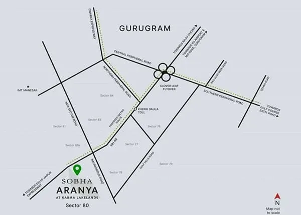 Sobha Aranya Location map